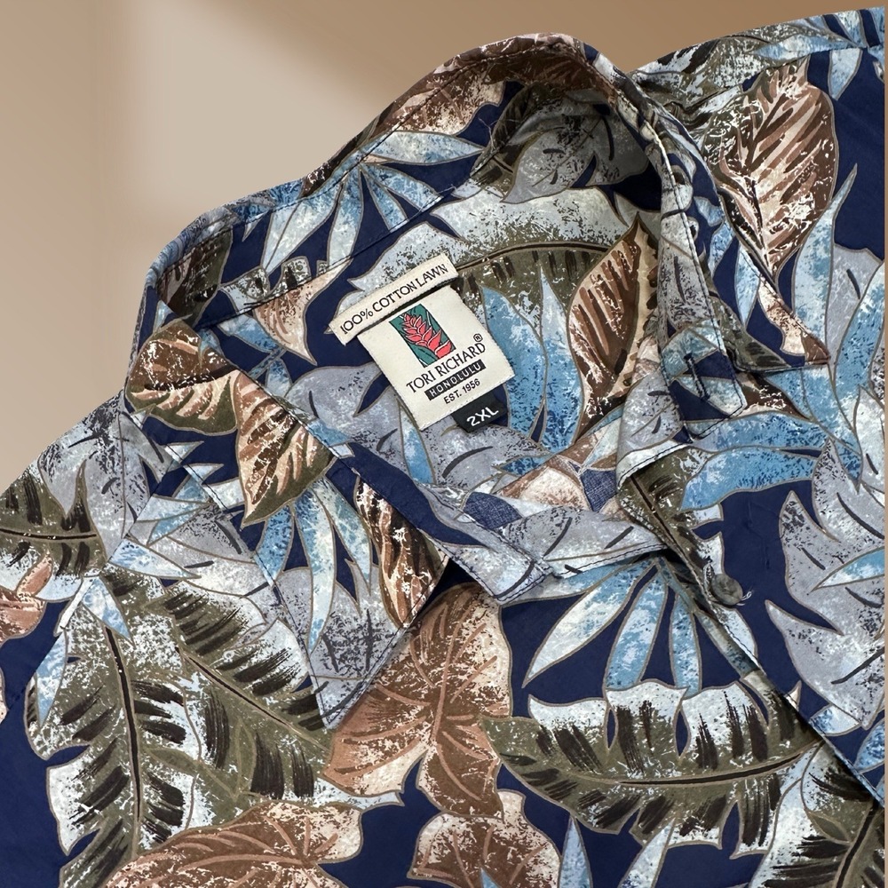 Tori Richards Honolulu Men's Button Down Tropical Shirt Size 2XL 100% Cotton